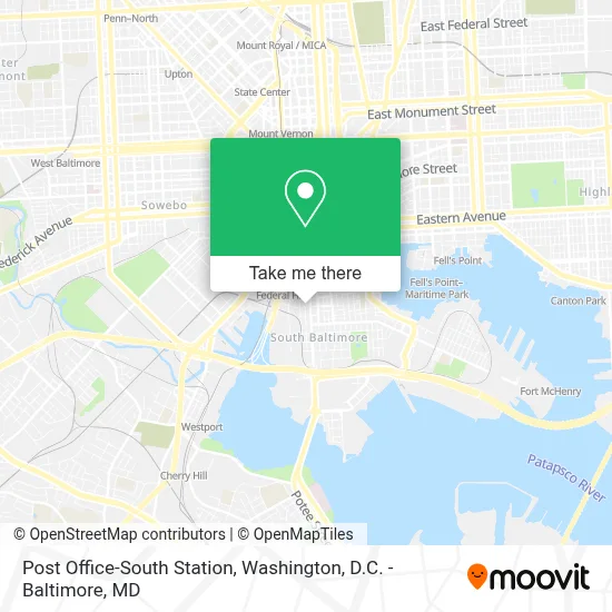 Post Office-South Station map