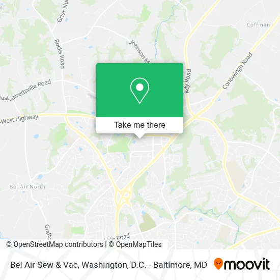Bel Air Sew & Vac map