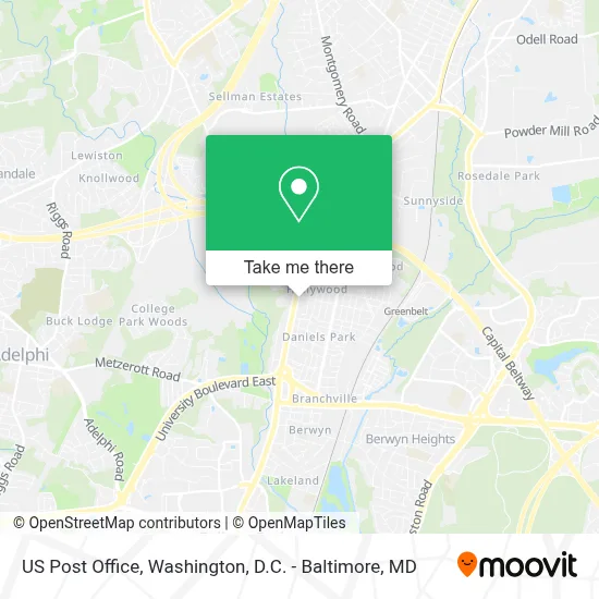 Us Post Office map