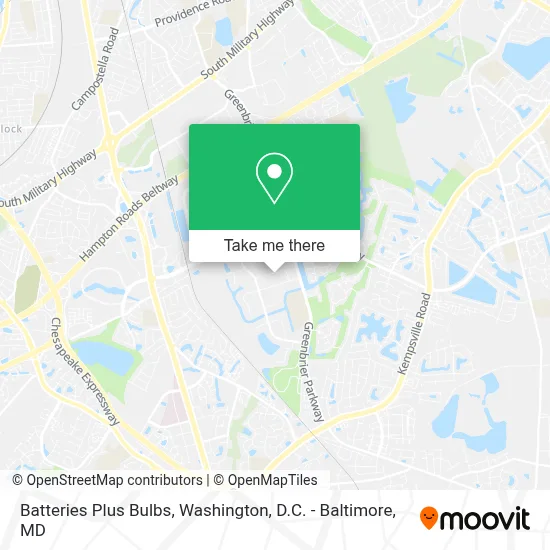 Batteries Plus Bulbs map