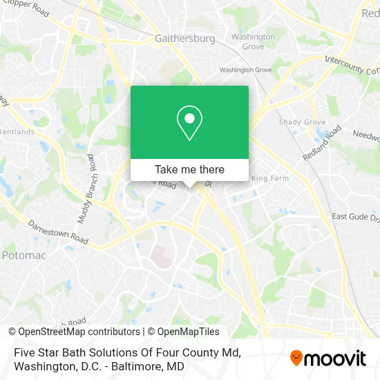 Five Star Bath Solutions Of Four County Md map