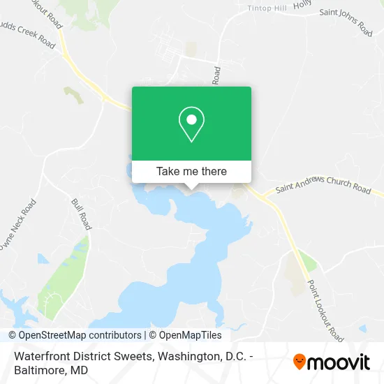Waterfront District Sweets map