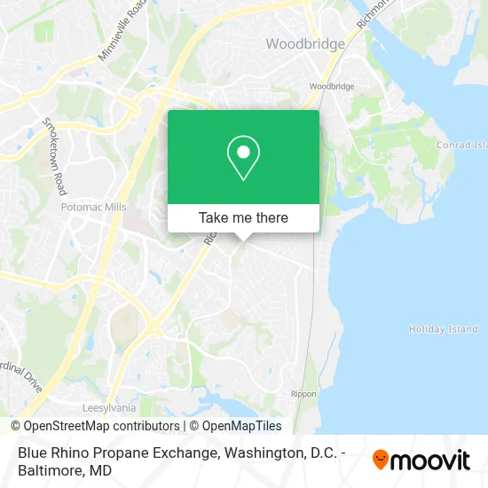 Blue Rhino Propane Exchange map