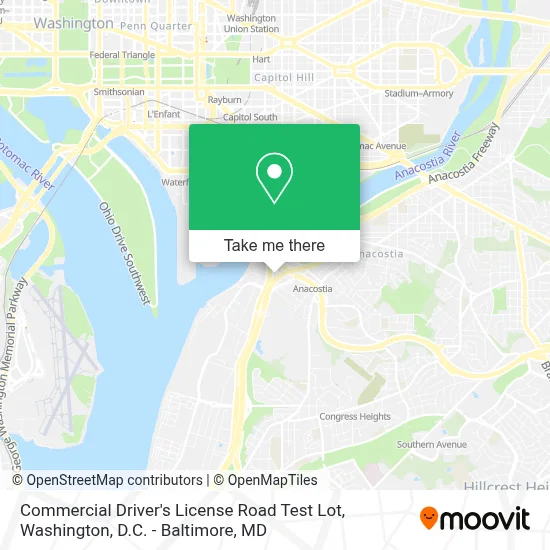 Commercial Driver's License Road Test Lot map