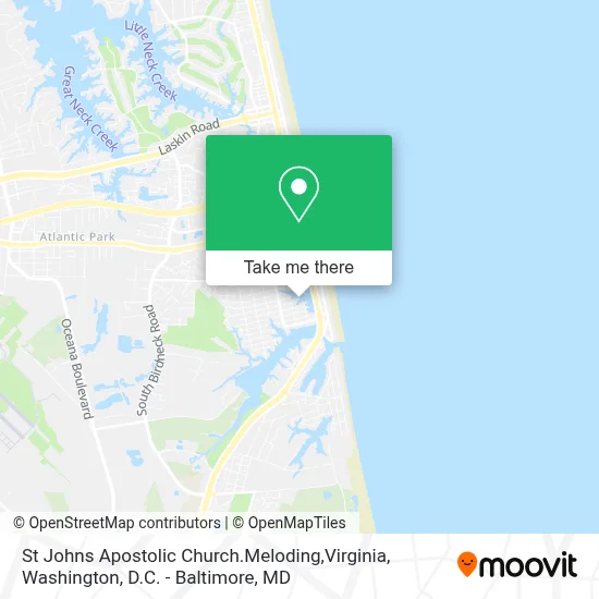 St Johns Apostolic Church.Meloding,Virginia map