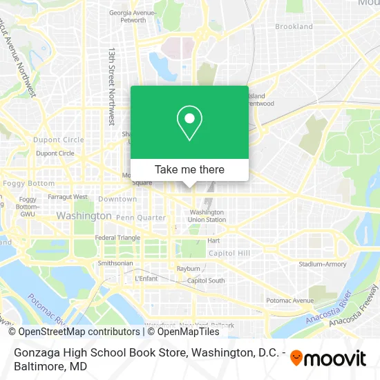 Gonzaga High School Book Store map