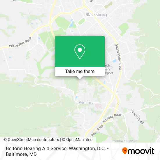 Beltone Hearing Aid Service map