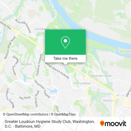 Greater Loudoun Hygiene Study Club map
