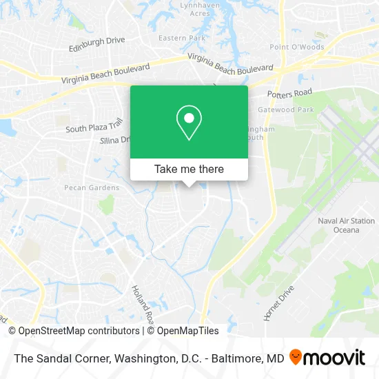 The Sandal Corner map