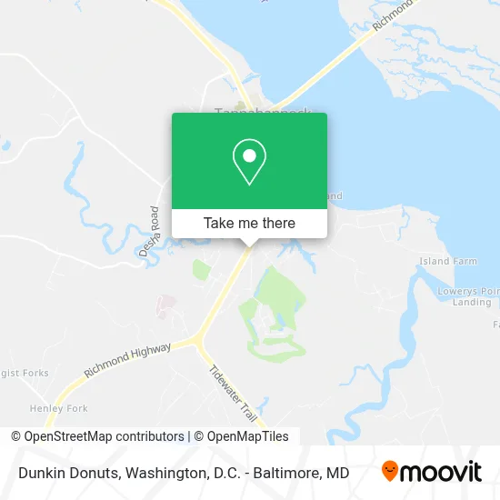 Dunkin Donuts map