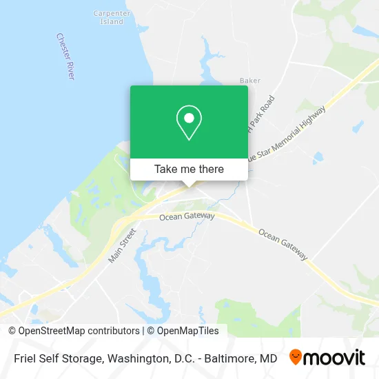 Friel Self Storage map