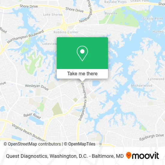 Quest Diagnostics map