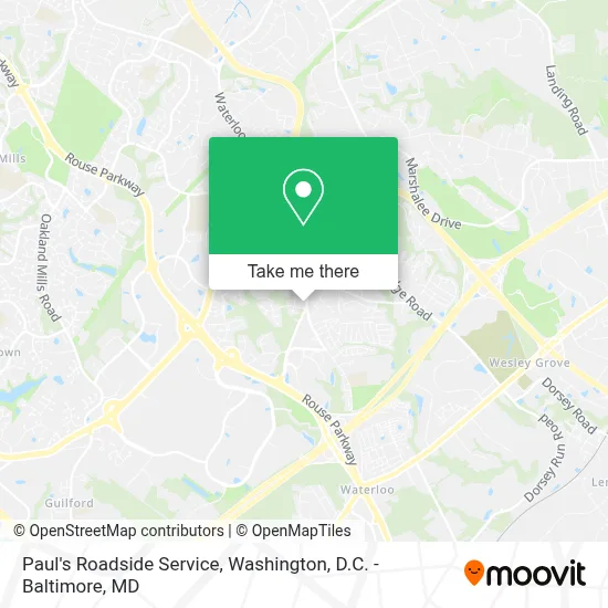 Paul's Roadside Service map