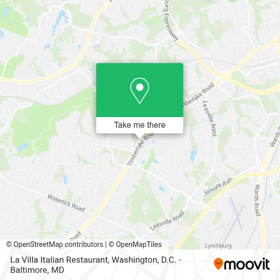La Villa Italian Restaurant map