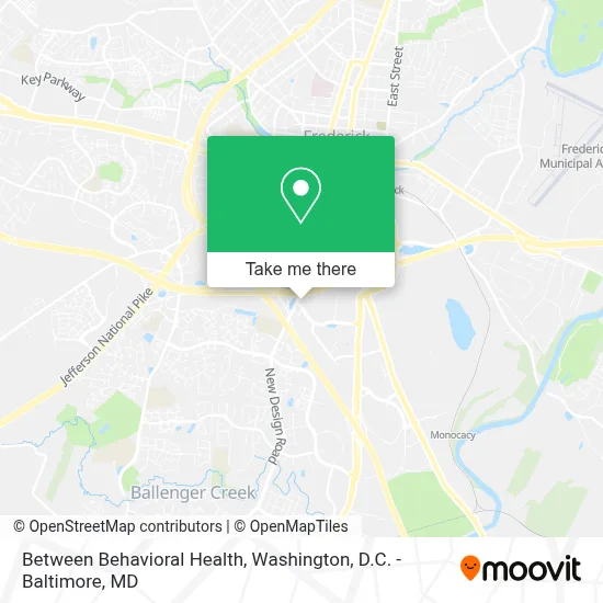 Between Behavioral Health map
