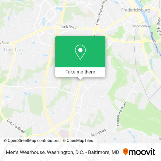 Men's Wearhouse map