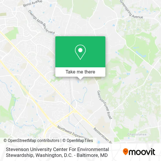 Stevenson University Center For Environmental Stewardship map