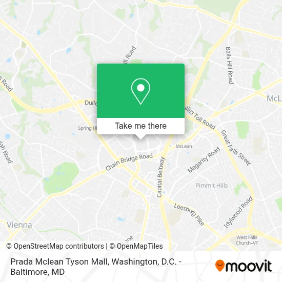Prada Mclean Tyson Mall map
