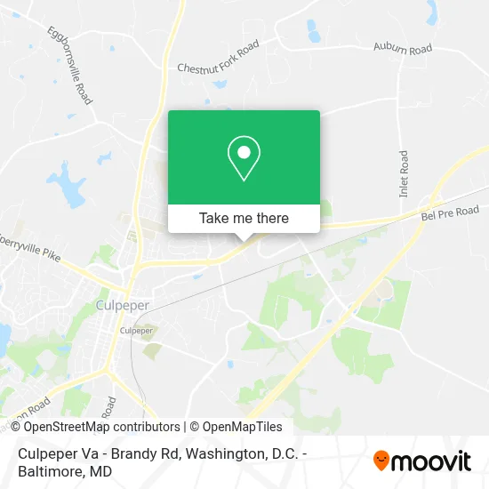 Culpeper Va - Brandy Rd map
