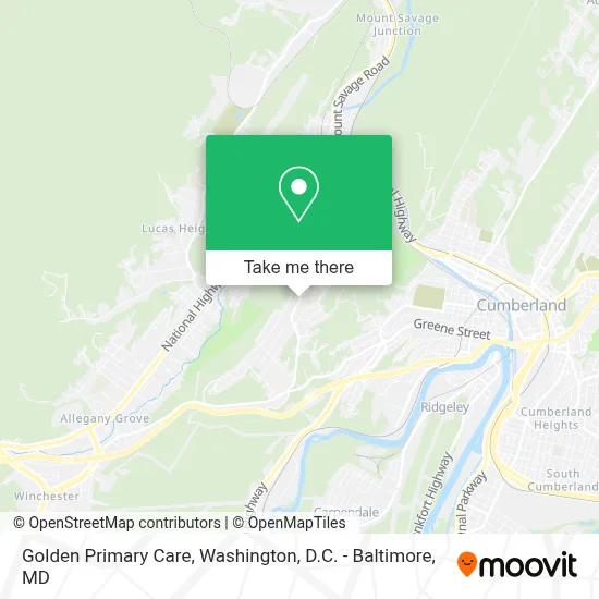Golden Primary Care map