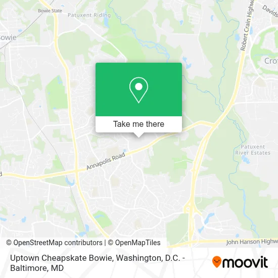 Uptown Cheapskate Bowie map