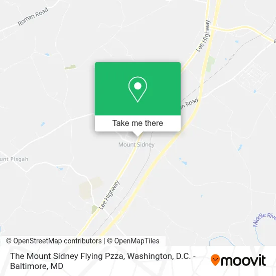 The Mount Sidney Flying Pzza map