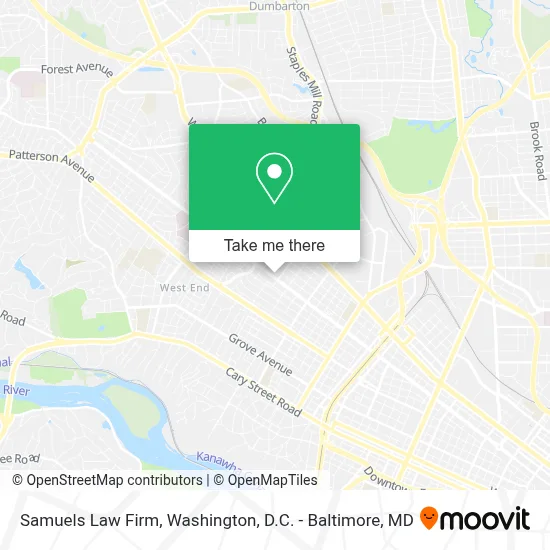 Samuels Law Firm map