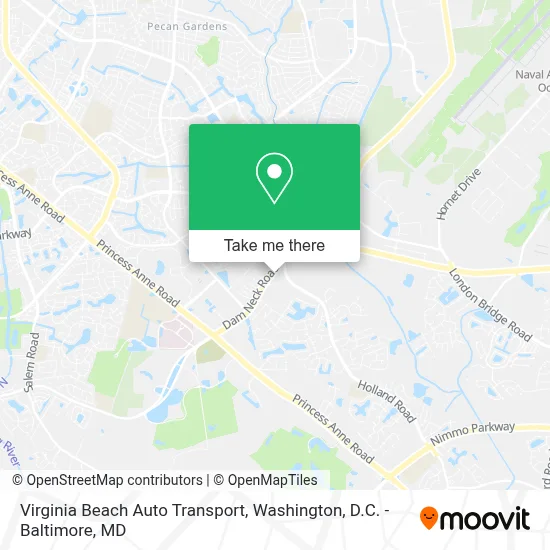 Virginia Beach Auto Transport map