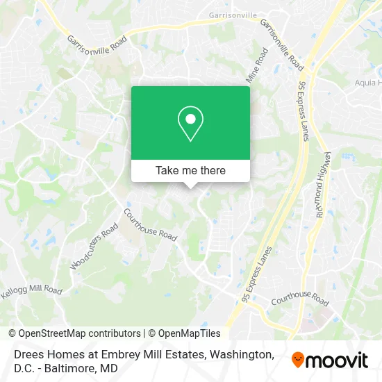 Drees Homes at Embrey Mill Estates map