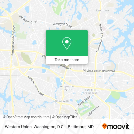 Western Union map