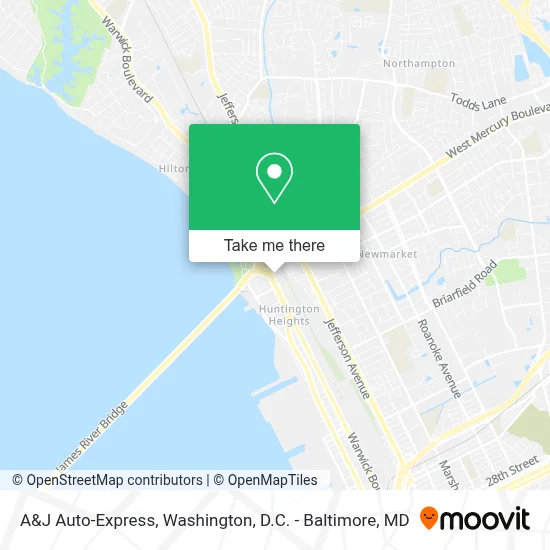 A&J Auto-Express map