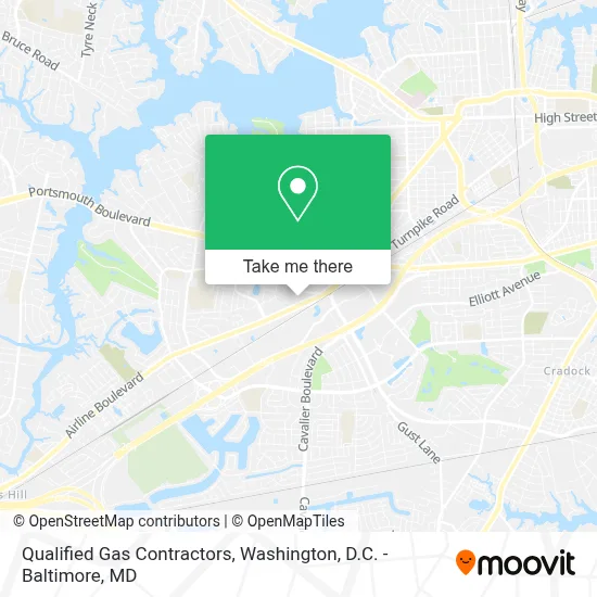 Qualified Gas Contractors map
