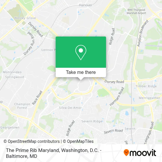 The Prime Rib Maryland map