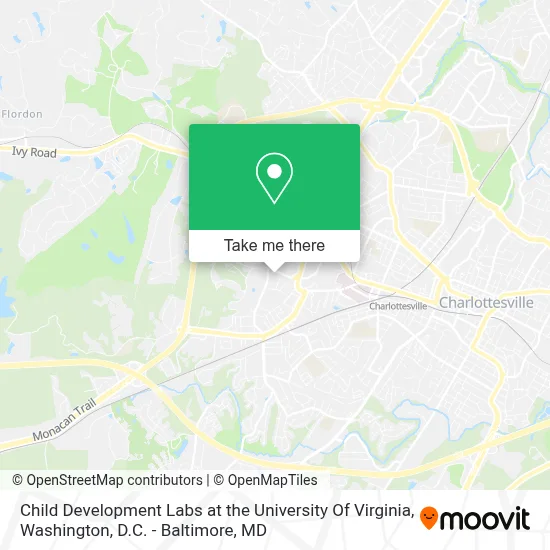 Child Development Labs at the University Of Virginia map