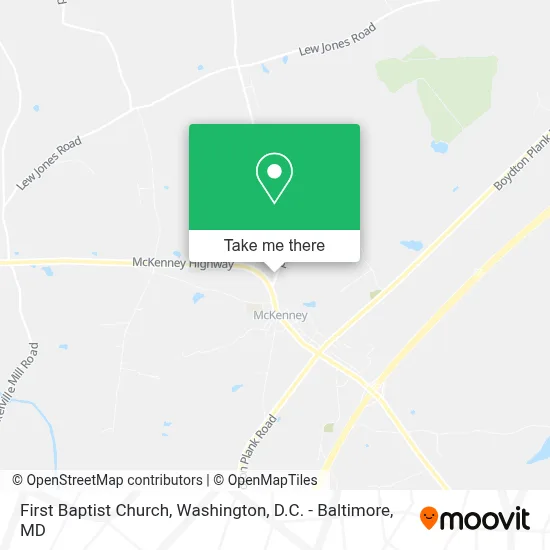 First Baptist Church map