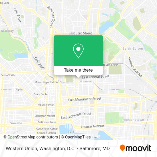 Western Union map