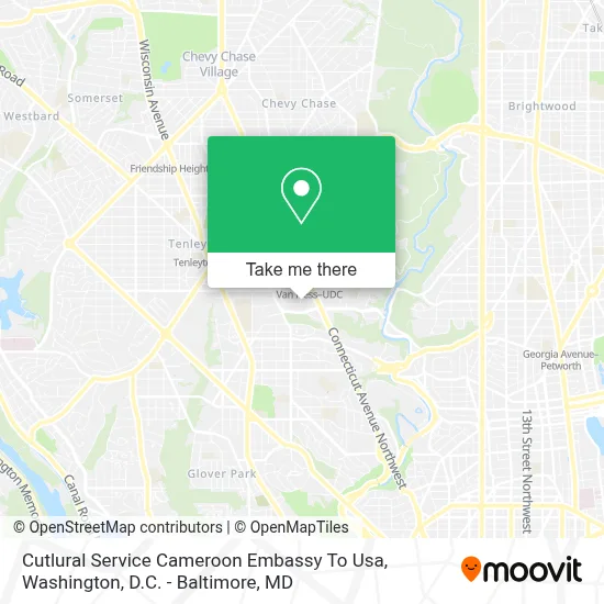 Cutlural Service Cameroon Embassy To Usa map