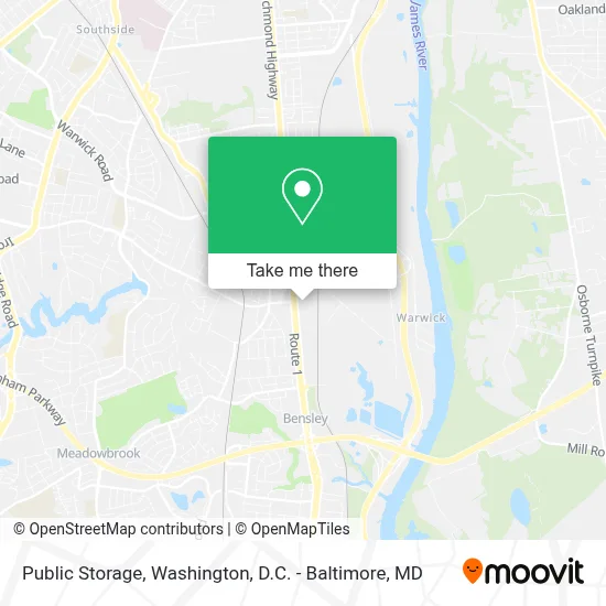 Public Storage map