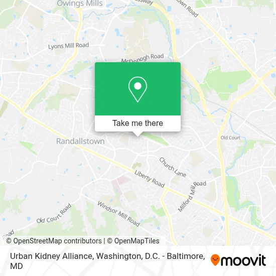 Urban Kidney Alliance map