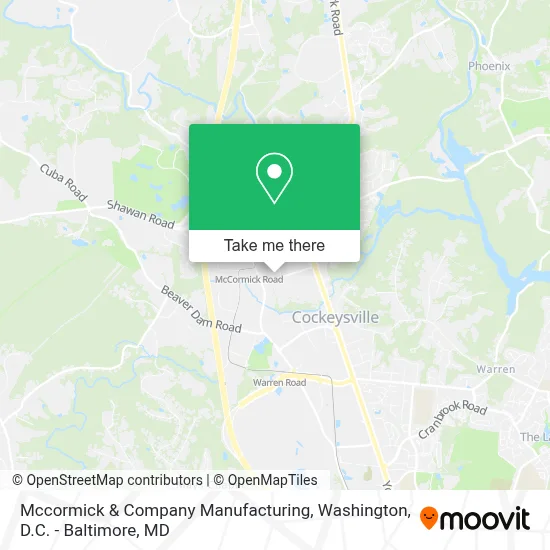 Mccormick & Company Manufacturing map