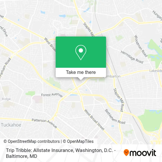 Trip Tribble: Allstate Insurance map
