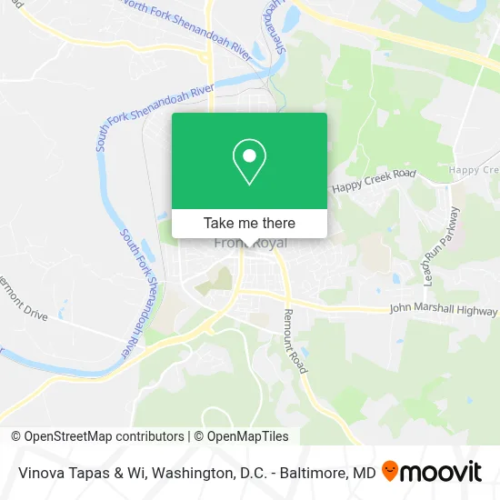 Vinova Tapas & Wi map