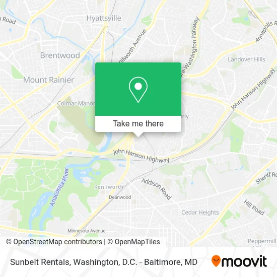 Sunbelt Rentals map