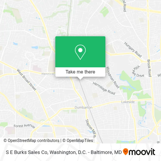 S E Burks Sales Co map