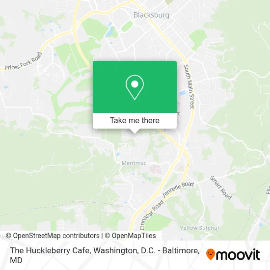 The Huckleberry Cafe map