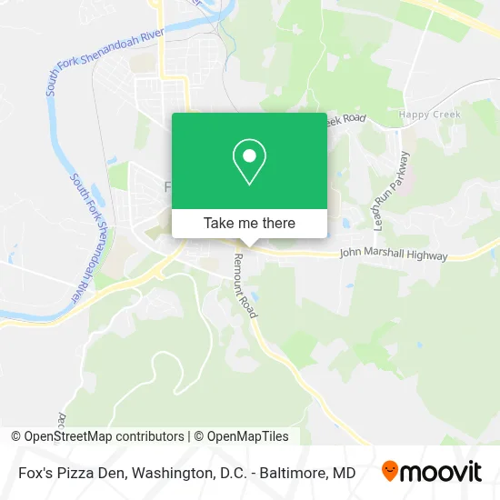 Fox's Pizza Den map