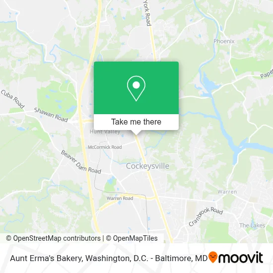 Aunt Erma's Bakery map