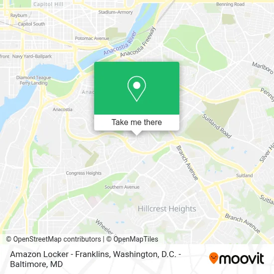 Amazon Locker - Franklins map