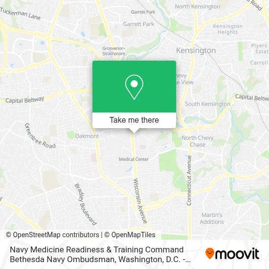 Navy Medicine Readiness & Training Command Bethesda Navy Ombudsman map