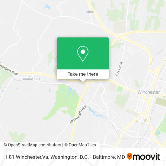 I-81 Winchester,Va map